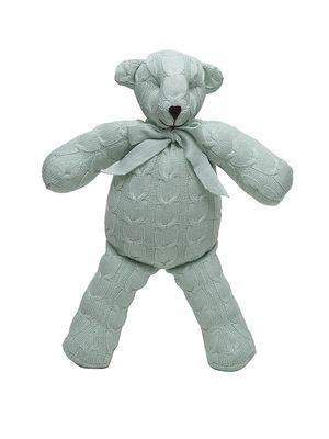 Baby's, Little Kid's, & Kid's Plush Cable Knit Teddy Bear - Green - Green