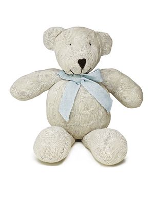Baby's, Little Kid's, & Kid's Plush Cable Knit Teddy Bear - Grey Blue - Grey Blue