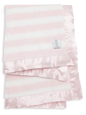 Baby's Luxe Striped Ribbed Blanket - Pink - Pink