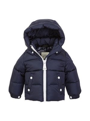 Baby's Matte Snowflurry Puffer Jacket - Navy - Size 6 Months - Navy - Size 6 Months