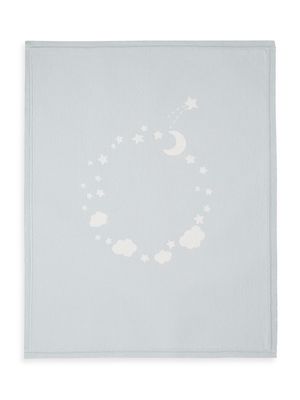 Baby's Sleepy Time Wishes Celestial Circle Blanket - Blue - Blue