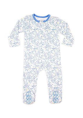 Baby's Smiley Star Print Footie