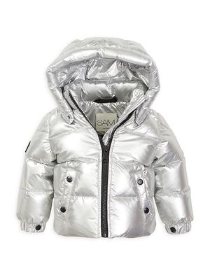 Baby's Snowflurry Puffer Jacket - Silver - Size 3 Months