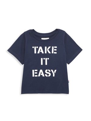 Baby's Take It Easy Crewneck T-Shirt - Indigo - Size 3 Months - Indigo - Size 3 Months
