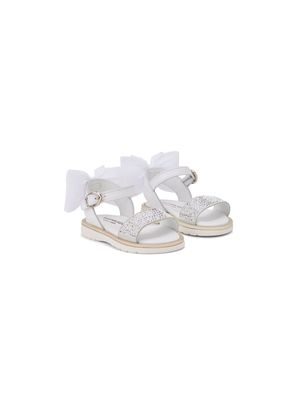BabyWalker bow-detail leather sandals - White