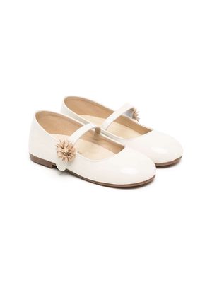 BabyWalker charm embellished ballerina shoes - White
