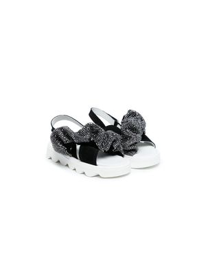 BabyWalker crystal-embellished strap sandals - Black