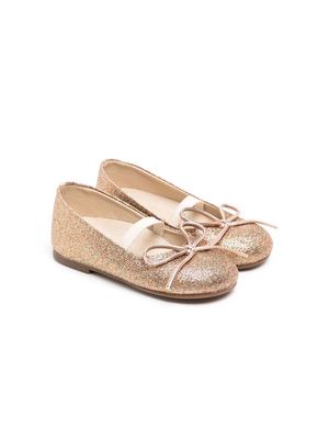 BabyWalker lace-up glitter ballerinas - Gold