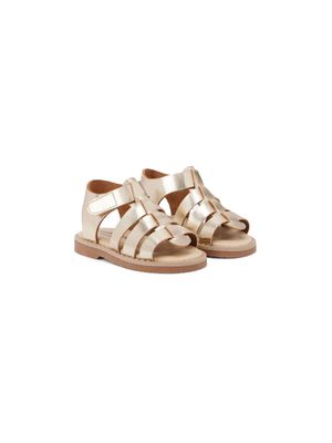 BabyWalker metallic leather sandals - Gold