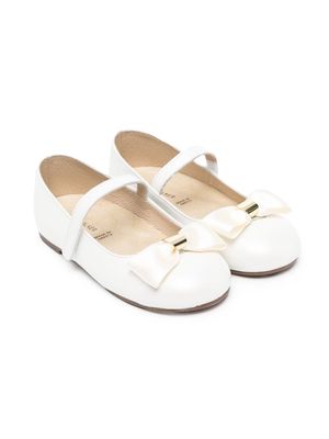 BabyWalker satin bow-detail ballerina shoes - White