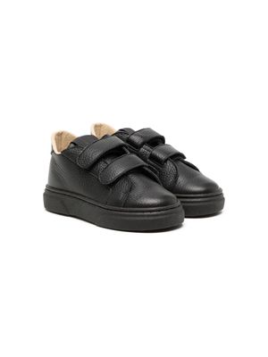 BabyWalker touch-strap leather sneakers - Black