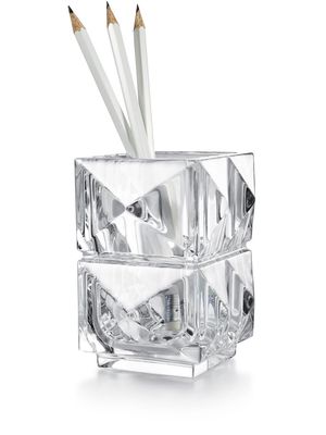 Baccarat Louxor crystal pencil holder - White