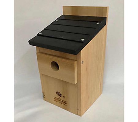 Backyard Expressions Cedar Wood Birdhouse with lanted Roof