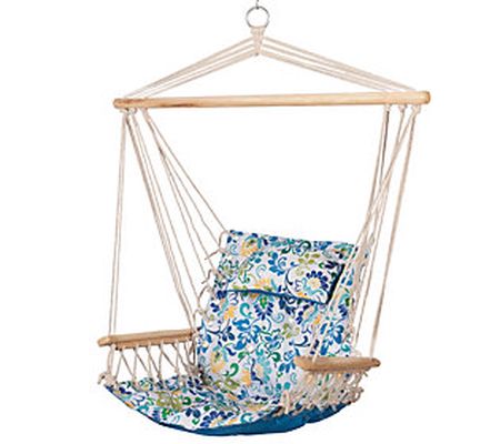 Backyard Expressions Hanging chair w/Pillow & A rms- X Padded