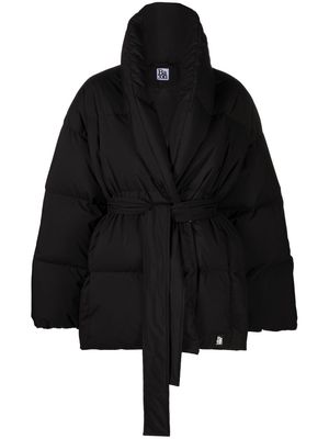 Bacon belted quilted coat - Black