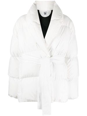 Bacon Dada 78 belted puffer jacket - White