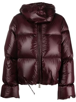 Bacon Storm high-shine puffer jacket - Brown