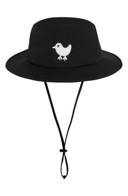 Bad Birdie Embroidered Logo Sun Hat in Black