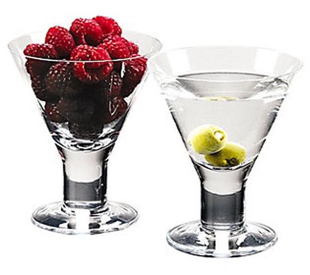 Badash Crystal Caprice Set of 4 Martini or Dess ert Servers