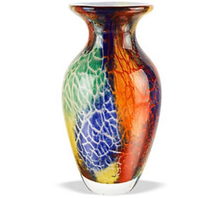 Badash Crystal Firestorm Murano Style  11" Vase