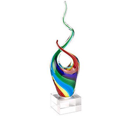 Badash Crystal Rainbow Murano Style Centerpiece