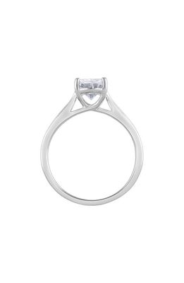 Badgley Mischka Collection 14K White Gold Lab Grown Oval Solitaire Diamond Ring in White Gold-1.50Ctw