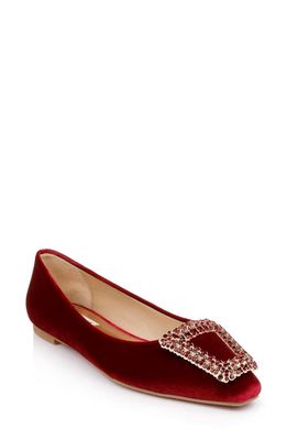Badgley Mischka Collection Emerie Flat in Ruby Red