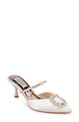 Badgley Mischka Collection Flutter Pointed Toe Mule in Ivory