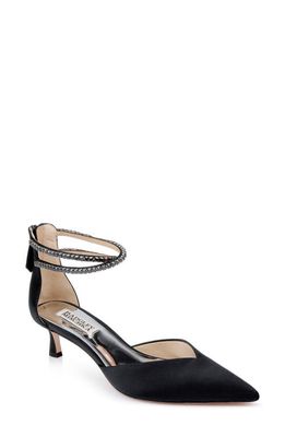 Badgley Mischka Collection Lilibeth Ankle Strap Pointed Toe Pump in Black