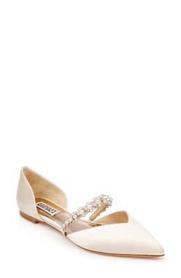 Badgley Mischka Collection Natalia d'Orsay Flat in Ivory