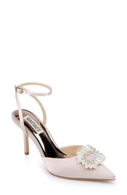 Badgley Mischka Collection Nicky Ankle Strap Pump in Blush