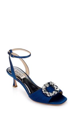 Badgley Mischka Collection Nimah Ankle Strap Sandal in Navy Satin