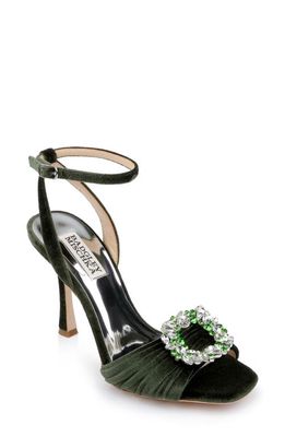 Badgley Mischka Collection Nixie Ankle Strap Sandal in Emerald Velvet