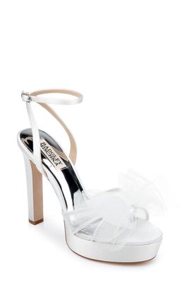 Badgley Mischka Collection Sophie Ankle Strap Platform Sandal in Soft White