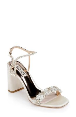 Badgley Mischka Collection Tanisha Crystal Ankle Strap Sandal in Ivory