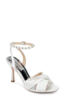 Badgley Mischka Collection Tawny Ankle Strap Sandal in Soft White