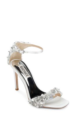 Badgley Mischka Collection Teja Ankle Strap Sandal in Soft White