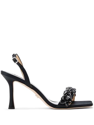 Badgley Mischka Leanna 85mm crystal sandals - Black