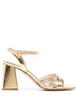 Badgley Mischka Michelle 75mm leather sandals - Gold
