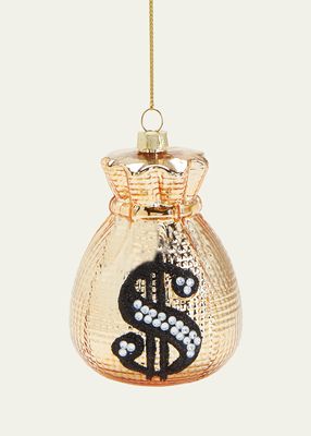 Bag Of Cash Glass Ornament