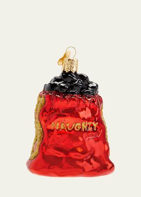 Bag of Coal Christmas Ornament