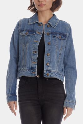 Bagatelle Women's Cropped Denim Jacket in Medium