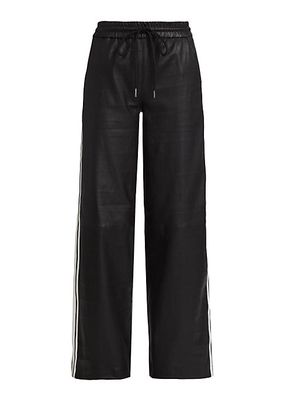 Baggy Leather Drawstring Pants