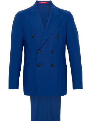 Bagnoli Sartoria Napoli double-breasted virgin-wool suit - Blue