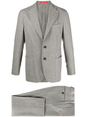 Bagnoli Sartoria Napoli single-breasted virgin wool suit - Grey