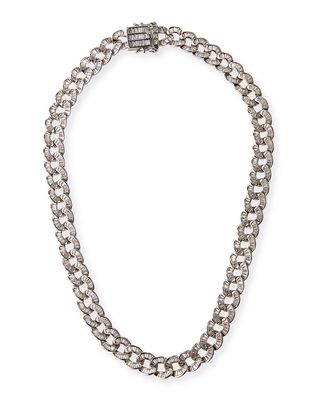 Baguette Curb-Chain Collar Necklace