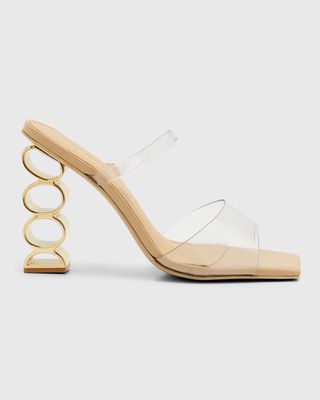Bahar Vinyl Architectural-Heel Sandals