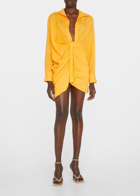 Bahia Draped Mini Wrap Dress