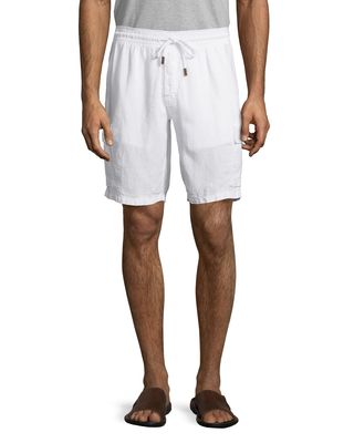 Baie Solid Linen Cargo Shorts