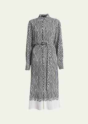 Bailey Printed Crepe Shirtdress